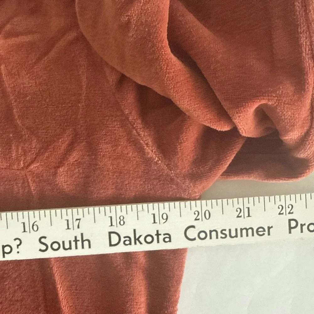 Vintage Sears The Fashion Place Velour pullover Sweater Med  70's Rust cowl Neck